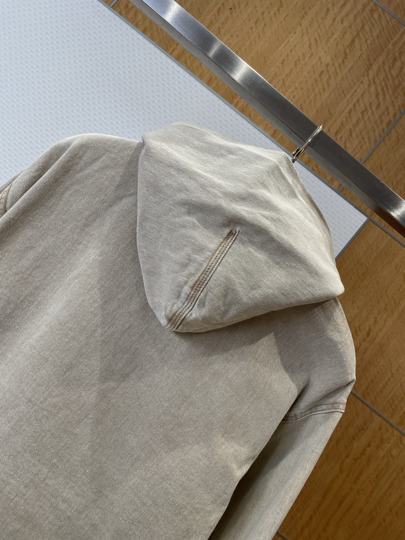 Balenciaga Cropped Hooded Denim Jacket 5