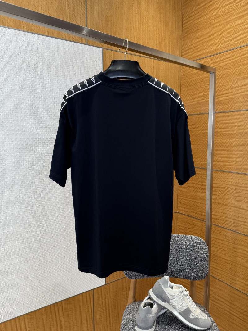 Balenciaga Plain Knit Striped Crew Neck T-Shirt 1 1
