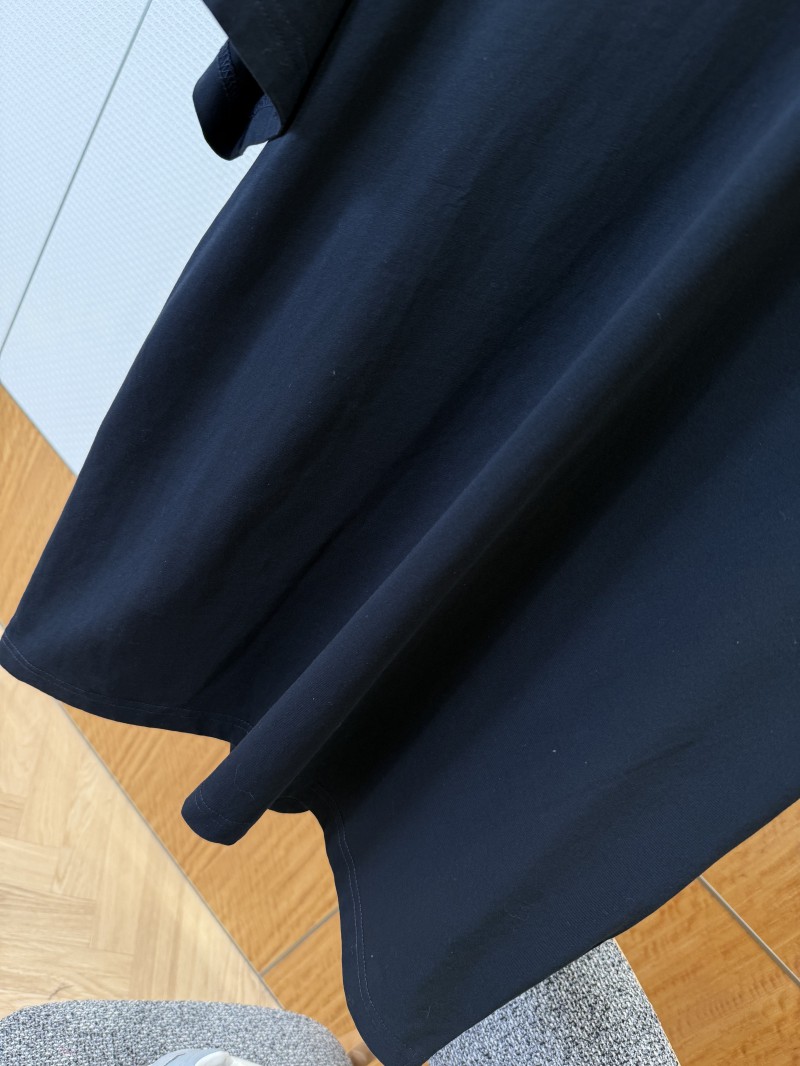 Balenciaga Plain Knit Striped Crew Neck T-Shirt 1 3