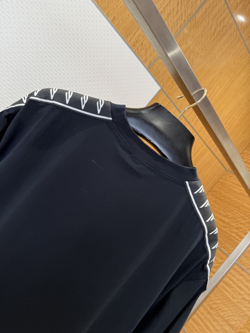 Balenciaga Plain Knit Striped Crew Neck T-Shirt 1 4