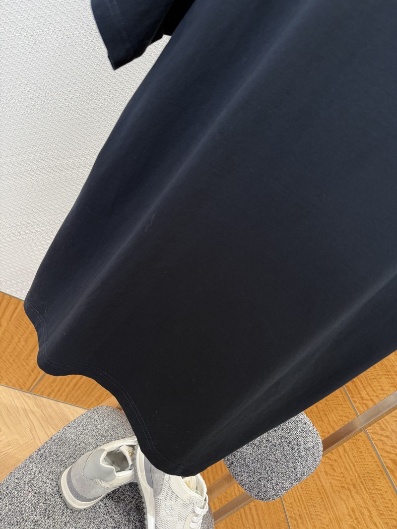 Balenciaga Plain Knit Striped Crew Neck T-Shirt 1 5