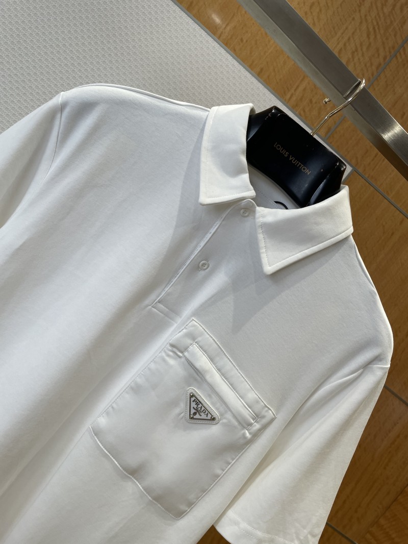 Prada Triangle Logo Pocket Polo Shirt 2 2