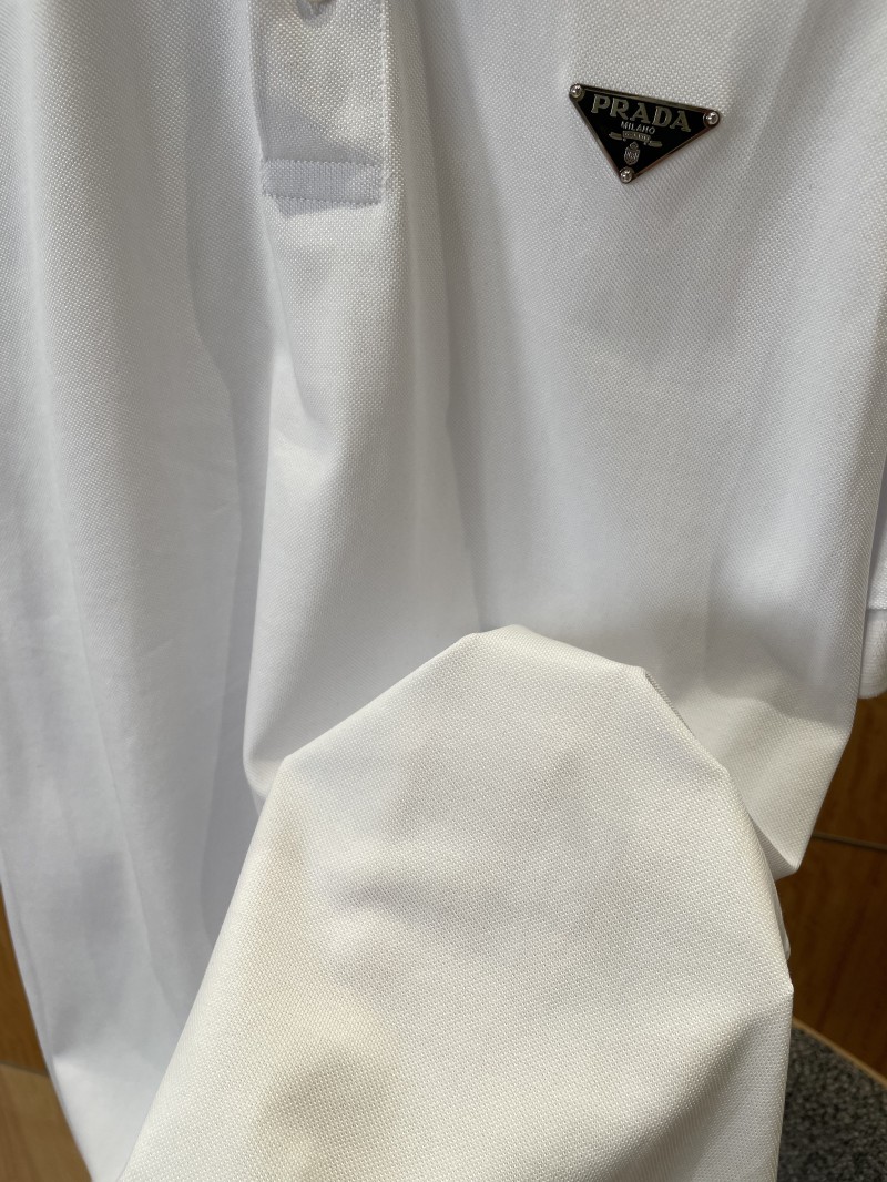 Prada Color-Blocked Steel-Label Business Polo Shirt 2 4