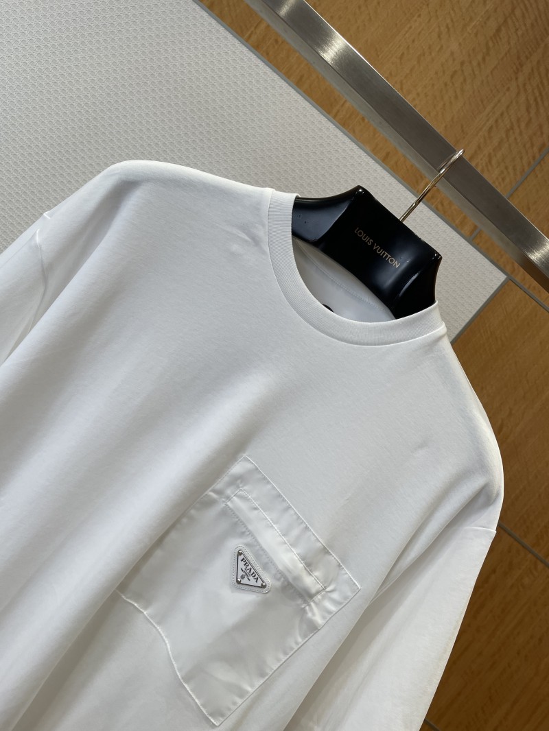 Prada Triangle Logo Pocket Crew Neck Short Sleeve T-Shirt 2 2