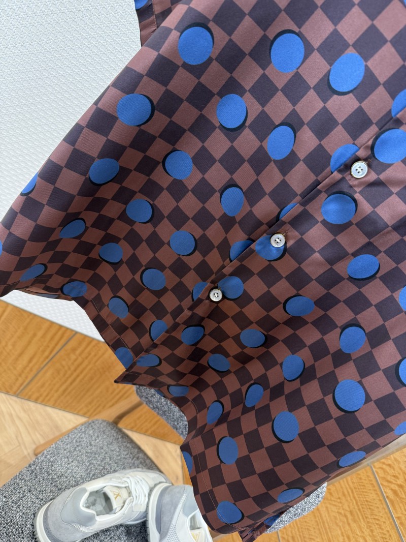 LV Checkered Polka Dot Short-Sleeve Shirt 3