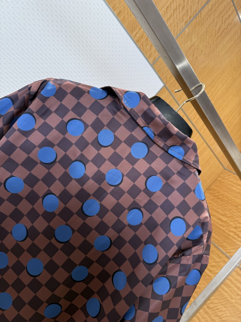 LV Checkered Polka Dot Short-Sleeve Shirt 4