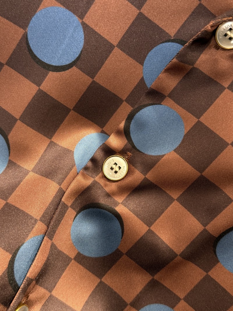 LV Checkered Polka Dot Short-Sleeve Shirt 6