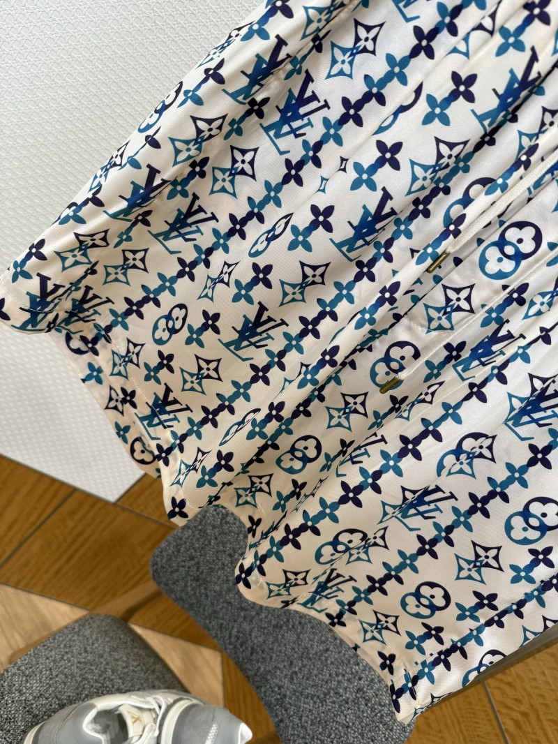 LV Drawstring Printed Mulberry Silk Shorts 3