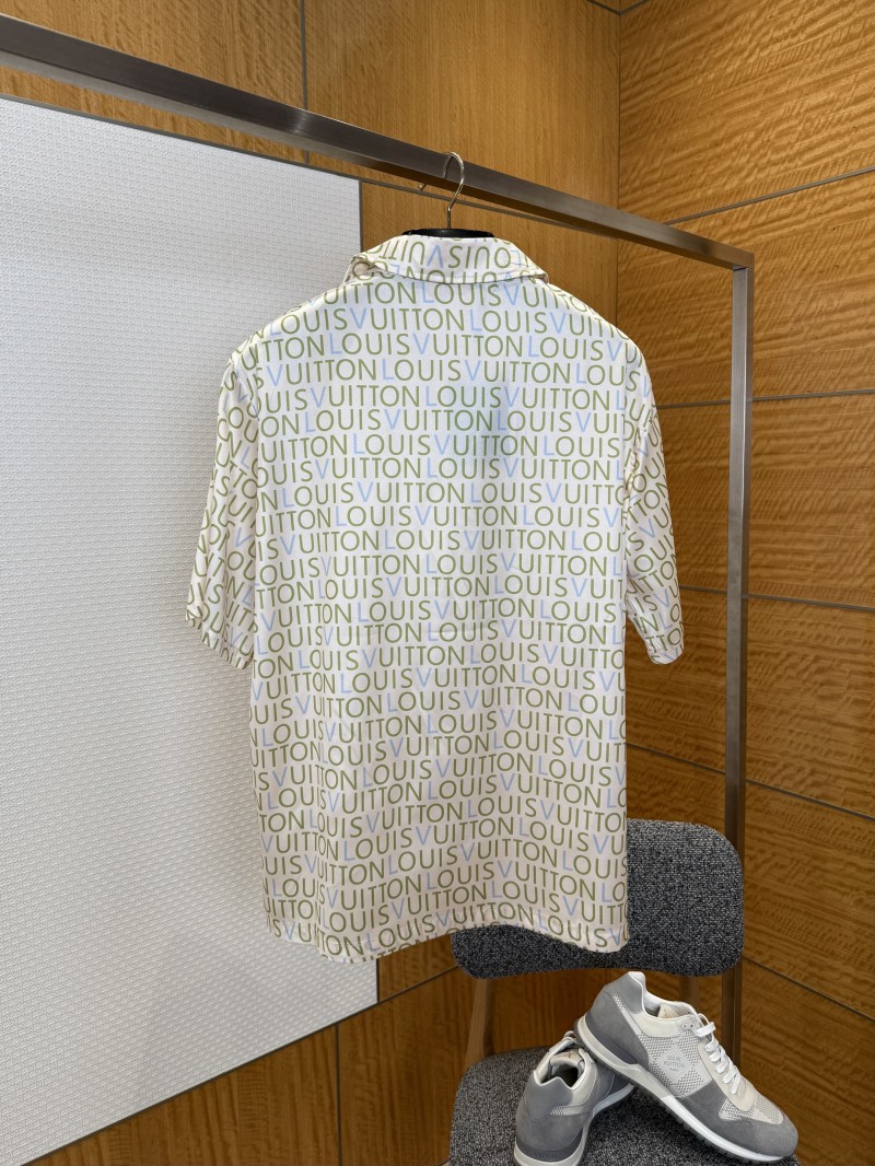 LV All-Over Letter Print Short-Sleeve Shirt 1