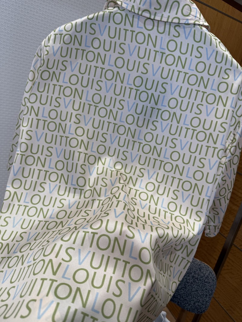 LV All-Over Letter Print Short-Sleeve Shirt 6