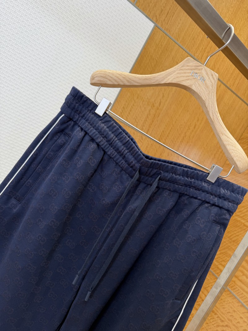 Gucci Double G Subtle Pattern Drawstring Casual Shorts 1 3
