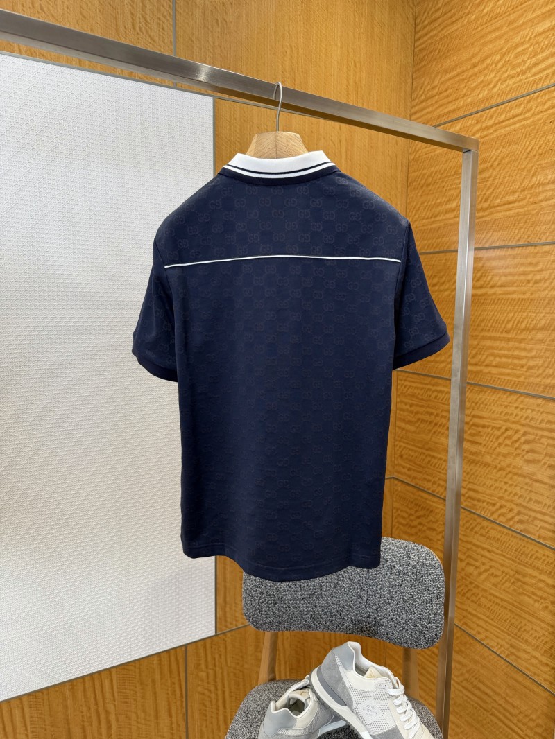 Gucci Double G Subtle Pattern Lapel Short-Sleeve Polo Shirt 1 1