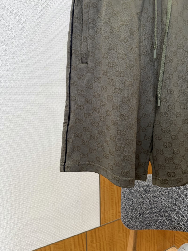 Gucci Double G Subtle Pattern Drawstring Casual Shorts 2 4