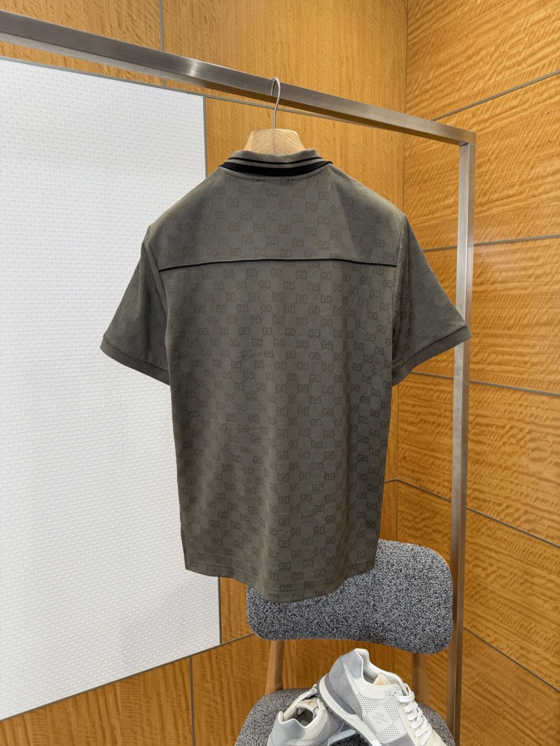 Gucci Double G Subtle Pattern Lapel Short-Sleeve Polo Shirt 2 1