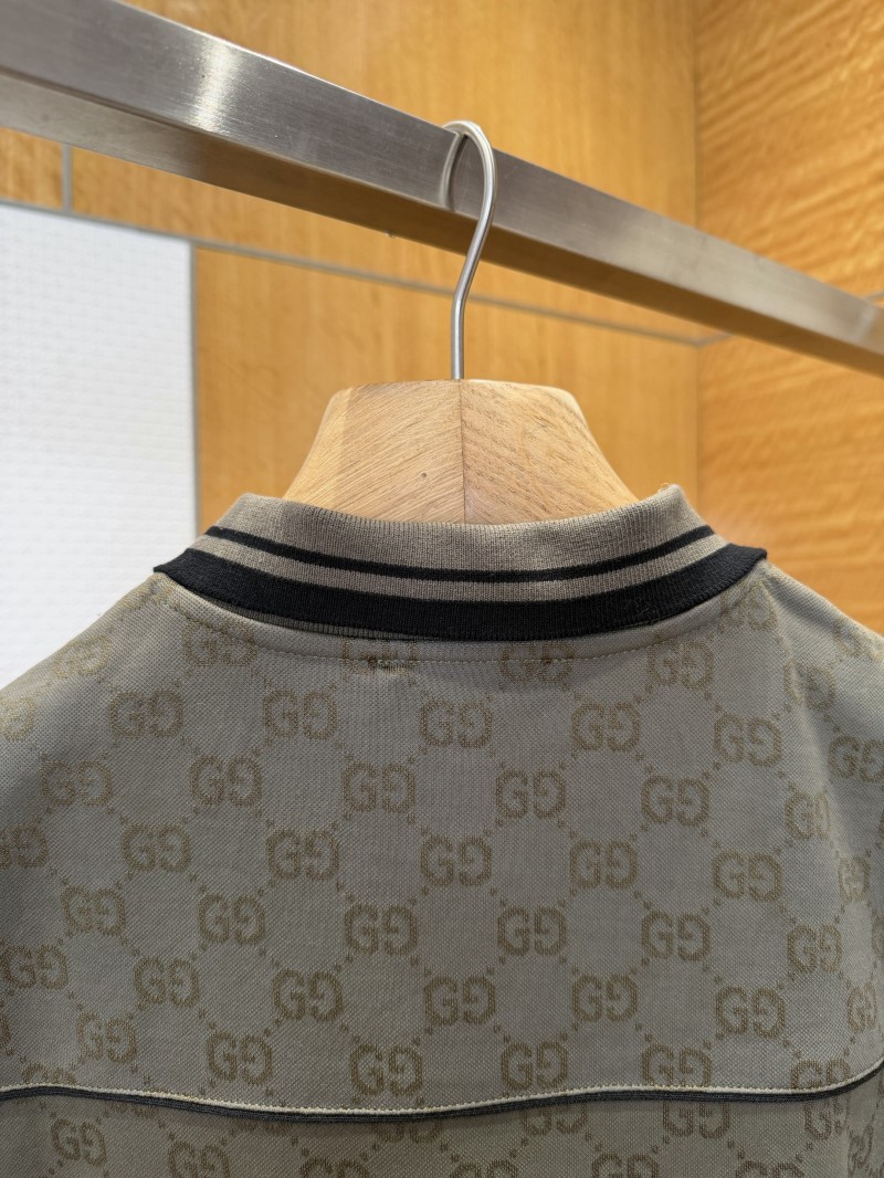 Gucci Double G Subtle Pattern Lapel Short-Sleeve Polo Shirt 2 8