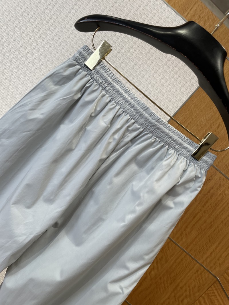 Balenciaga Brand Logo Embroidered Wide-Leg Casual Pants 1 5