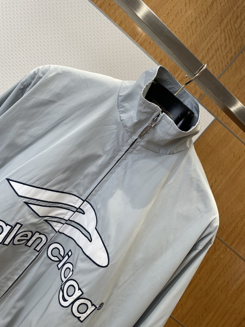 Balenciaga Embroidered Logo Stand Collar Jacket 1 2