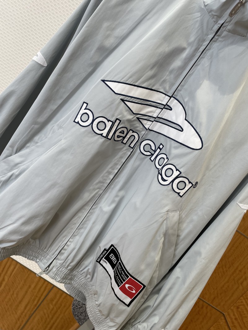 Balenciaga Embroidered Logo Stand Collar Jacket 1 3