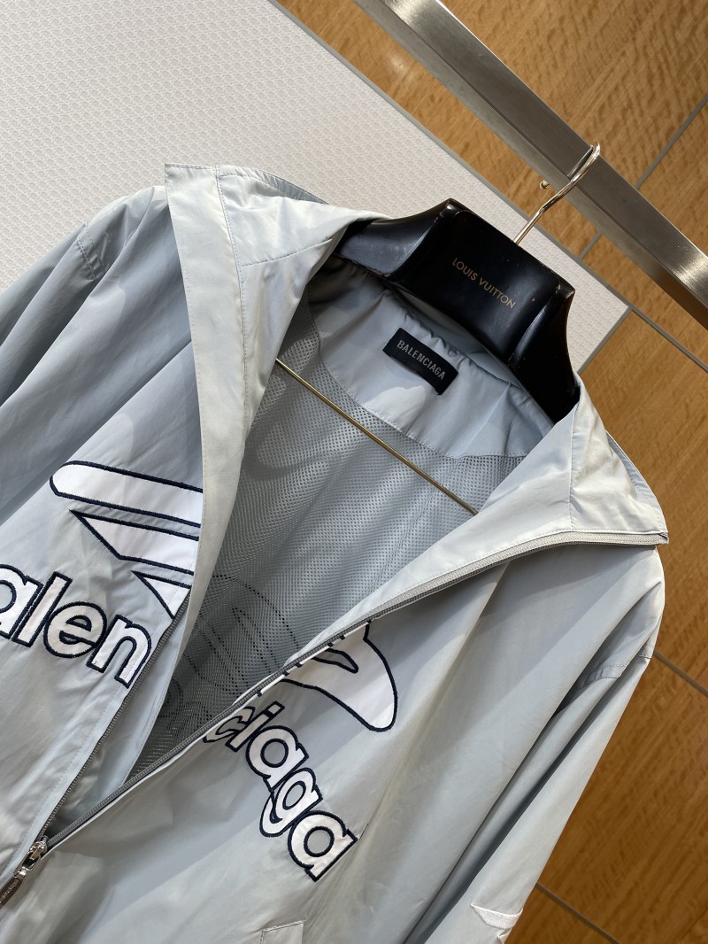 Balenciaga Embroidered Logo Stand Collar Jacket 1 4