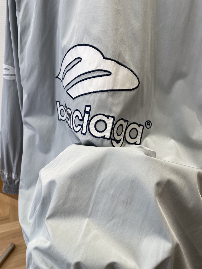 Balenciaga Embroidered Logo Stand Collar Jacket 1 7