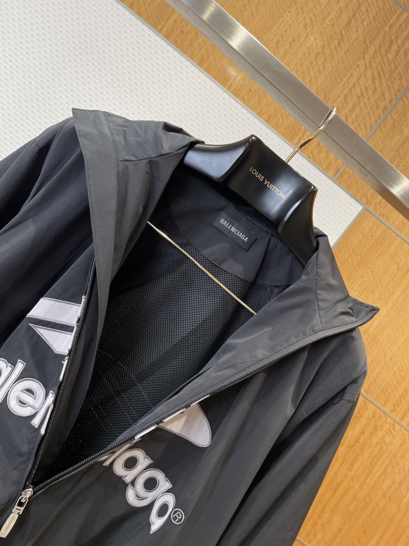 Balenciaga Embroidered Logo Stand Collar Jacket 2 4