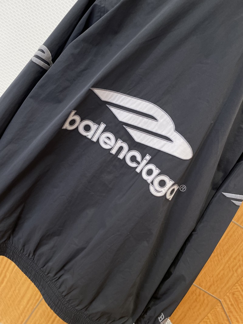 Balenciaga Embroidered Logo Stand Collar Jacket 2 6