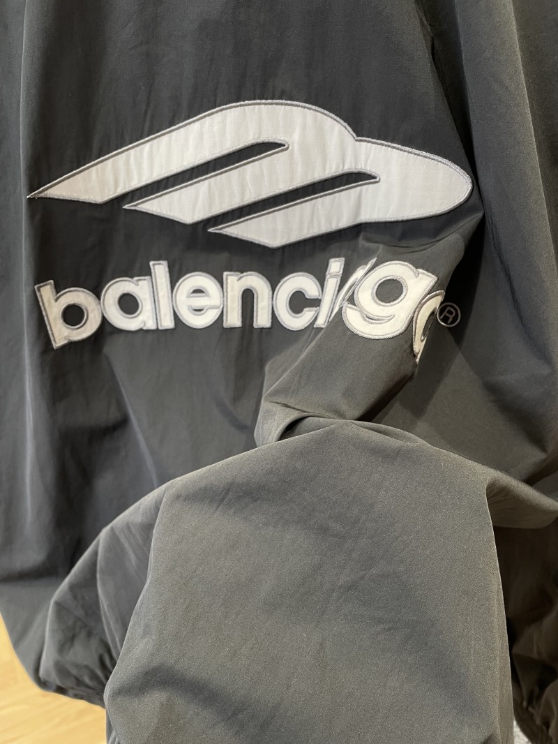 Balenciaga Embroidered Logo Stand Collar Jacket 2 7