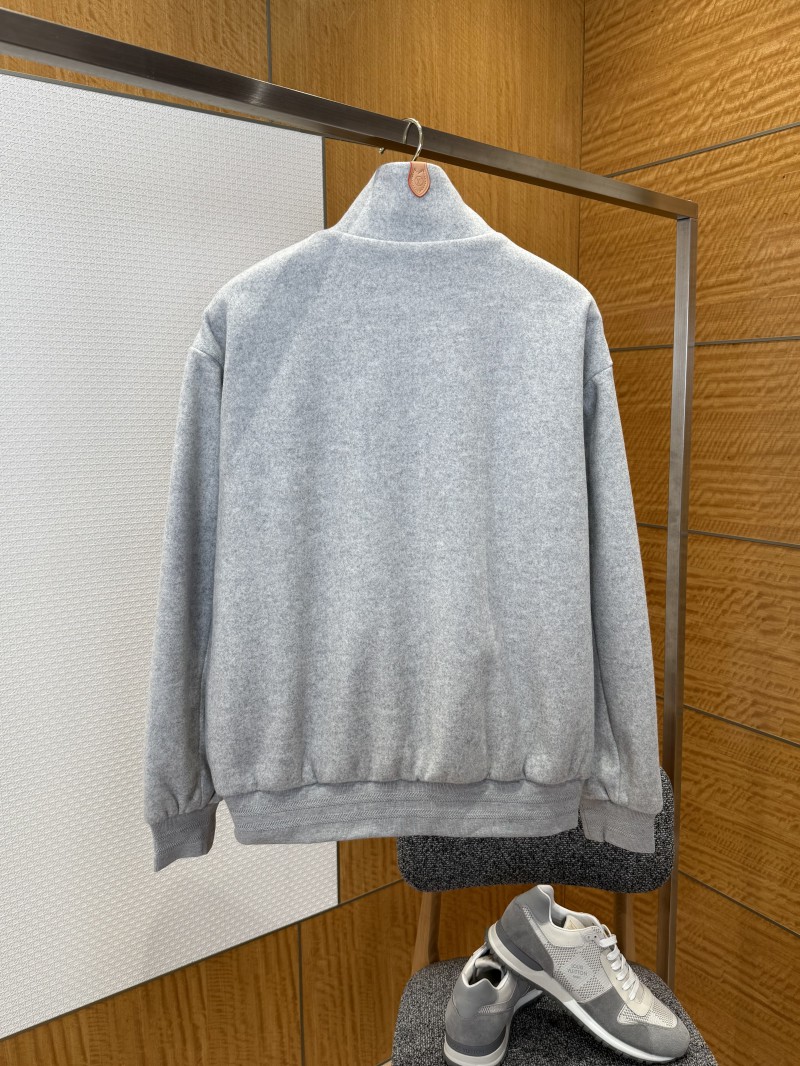 LV Heavyweight Cotton Stand Collar Zip Jacket 1