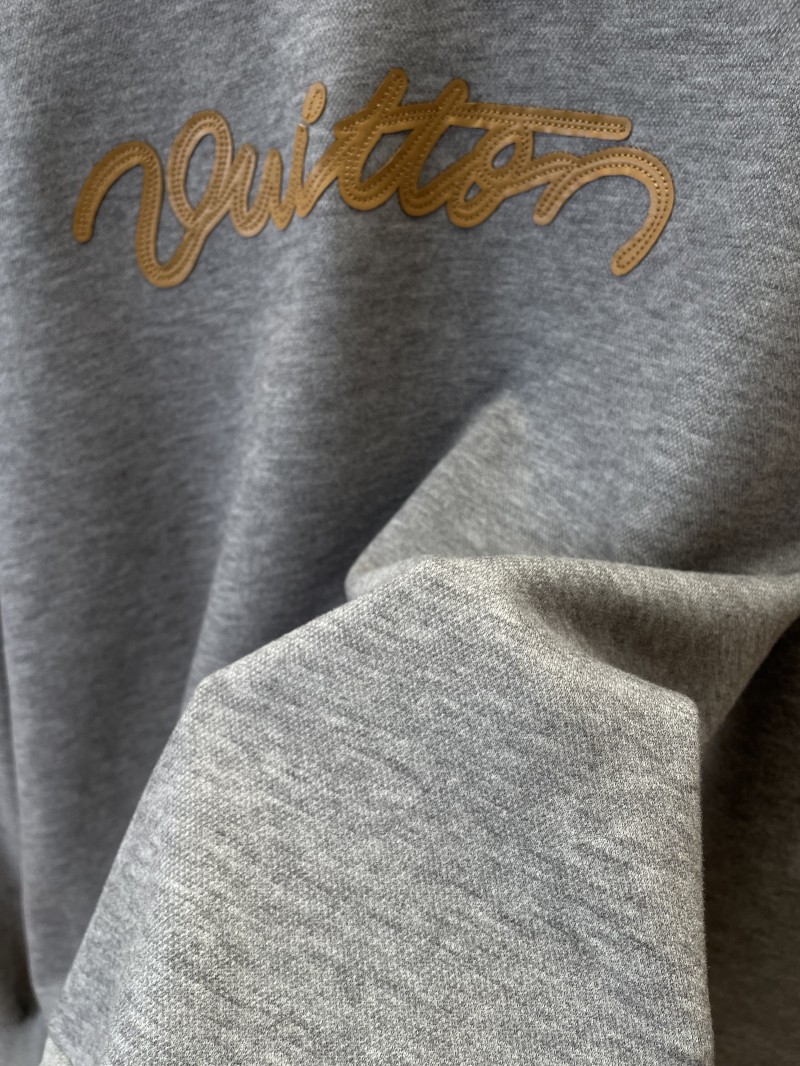 LV Embroidered Leather Label Hooded Sweatshirt 4
