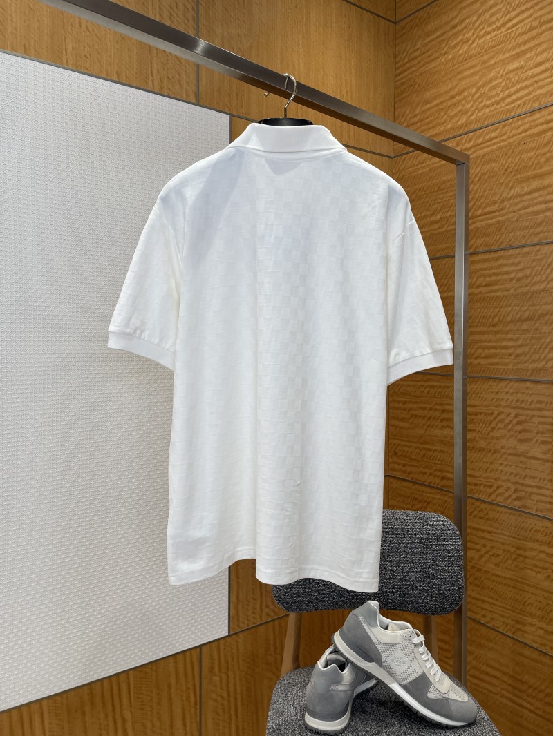 LV Checkered Subtle Pattern Jacquard Polo Shirt 1