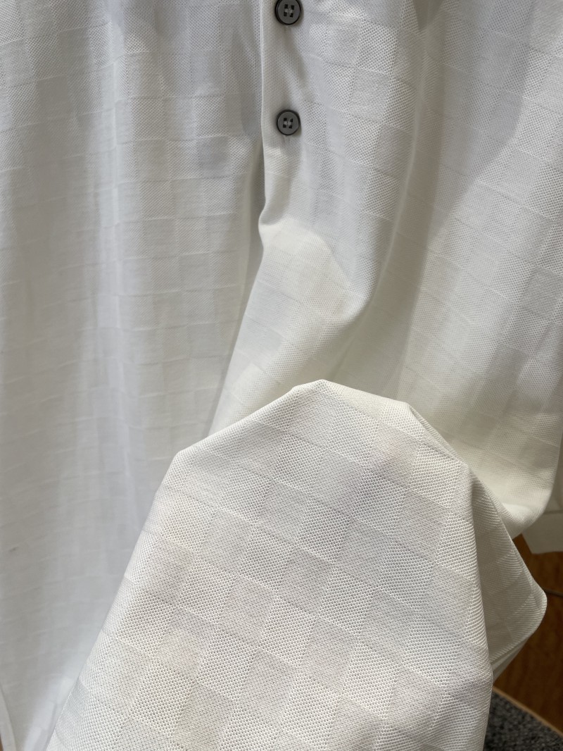 LV Checkered Subtle Pattern Jacquard Polo Shirt 4