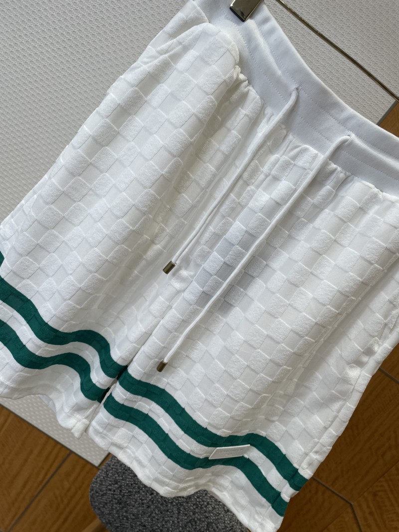 LV Color-Block Striped Plaid Jacquard Shorts 3