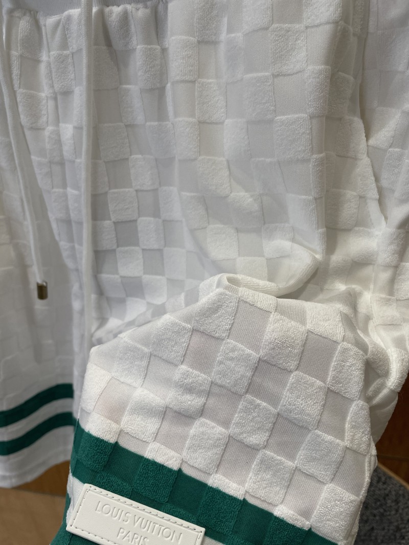 LV Color-Block Striped Plaid Jacquard Shorts 4