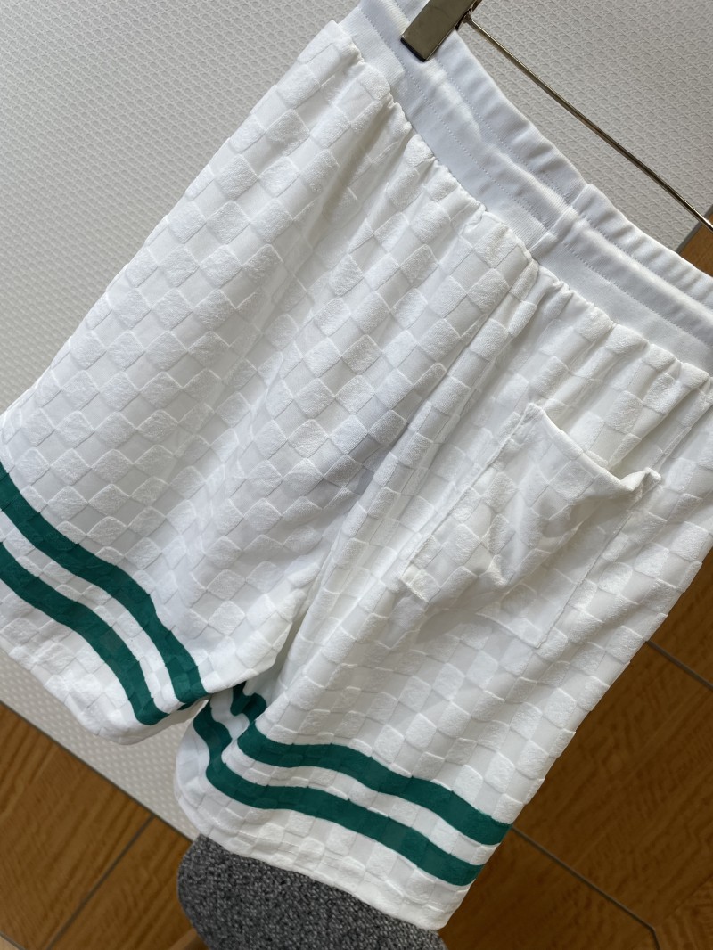 LV Color-Block Striped Plaid Jacquard Shorts 6