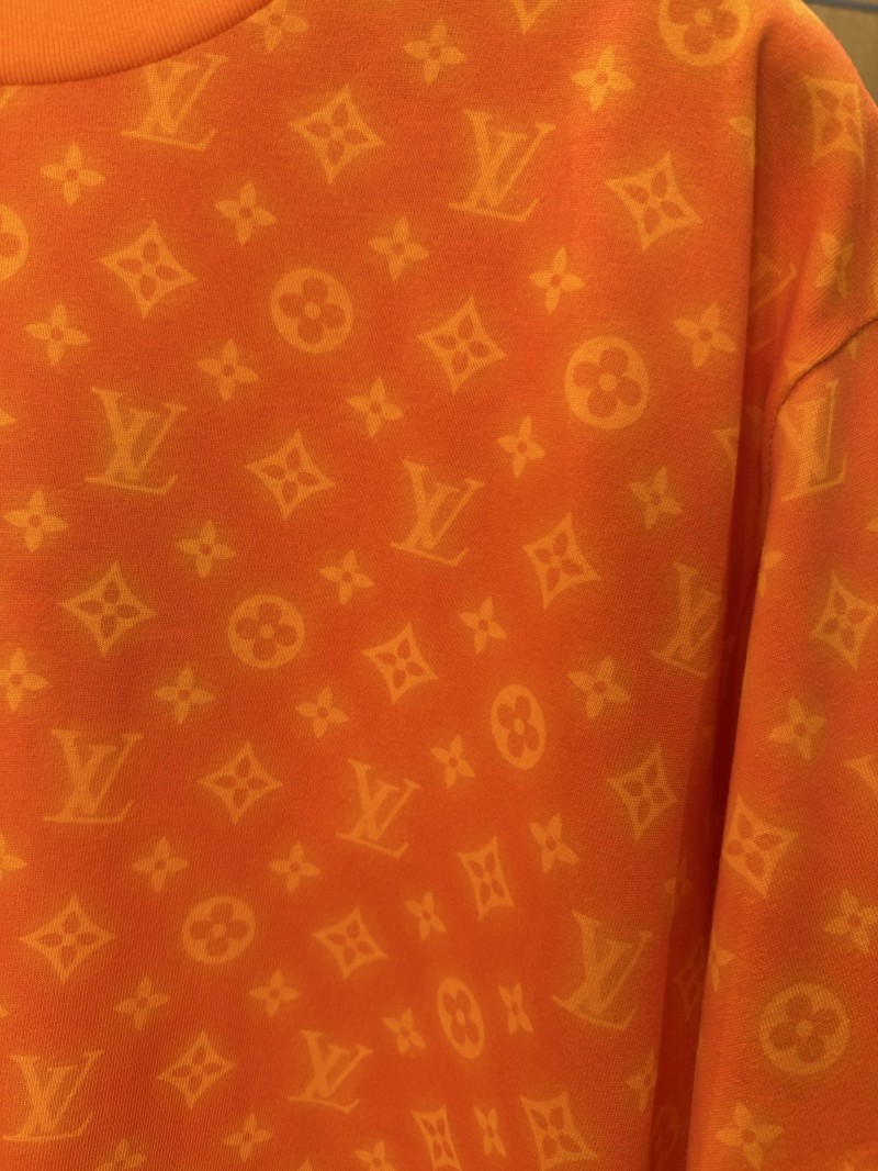 LV Logo Pattern Crew Neck Short Sleeve T-Shirt 5