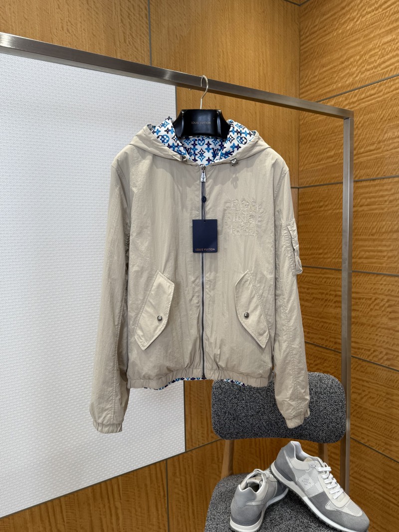 LV All-Over Logo Reversible Hooded Jacket 2