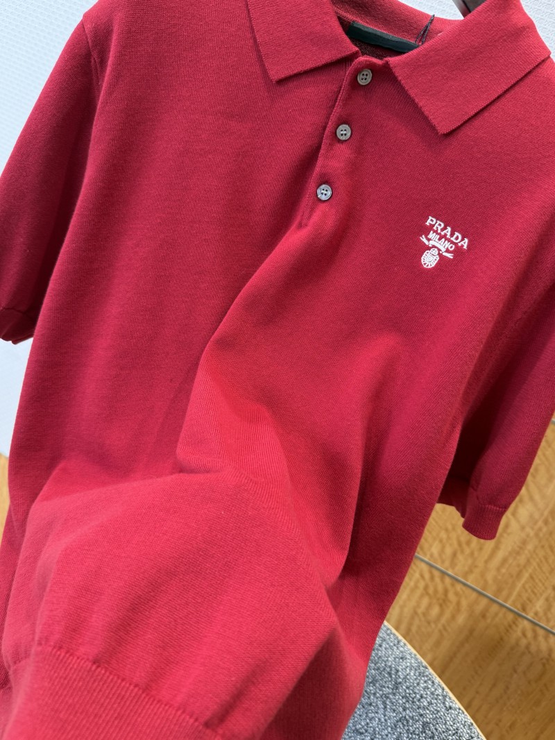 Prada Classic Knit Polo Shirt 1 7