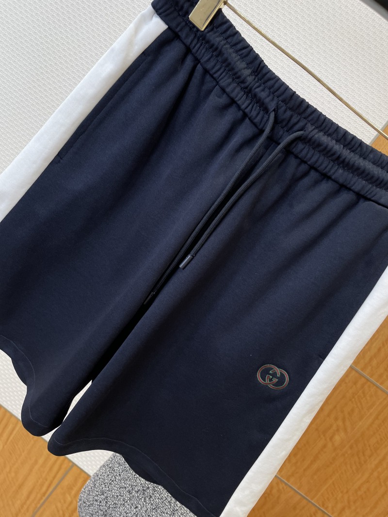 Gucci Embroidered Color-Blocked Patchwork Casual Shorts 3