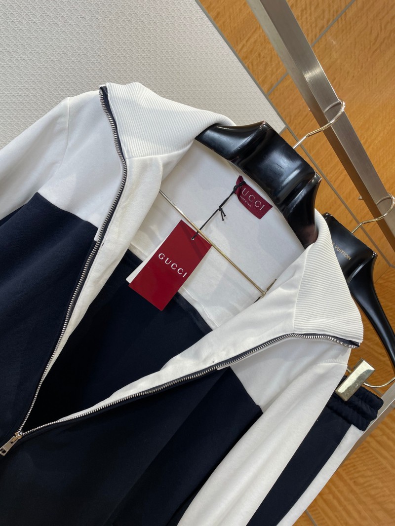 Gucci Embroidered Contrast Patchwork Stand Collar Jacket 2