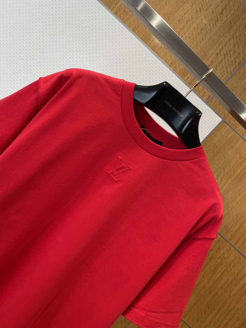 LV Embossed Crew Neck Short-Sleeve T-Shirt 2