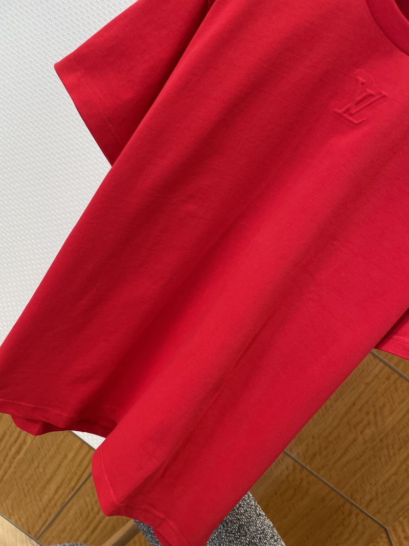 LV Embossed Crew Neck Short-Sleeve T-Shirt 3