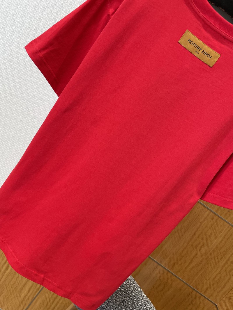 LV Embossed Crew Neck Short-Sleeve T-Shirt 6