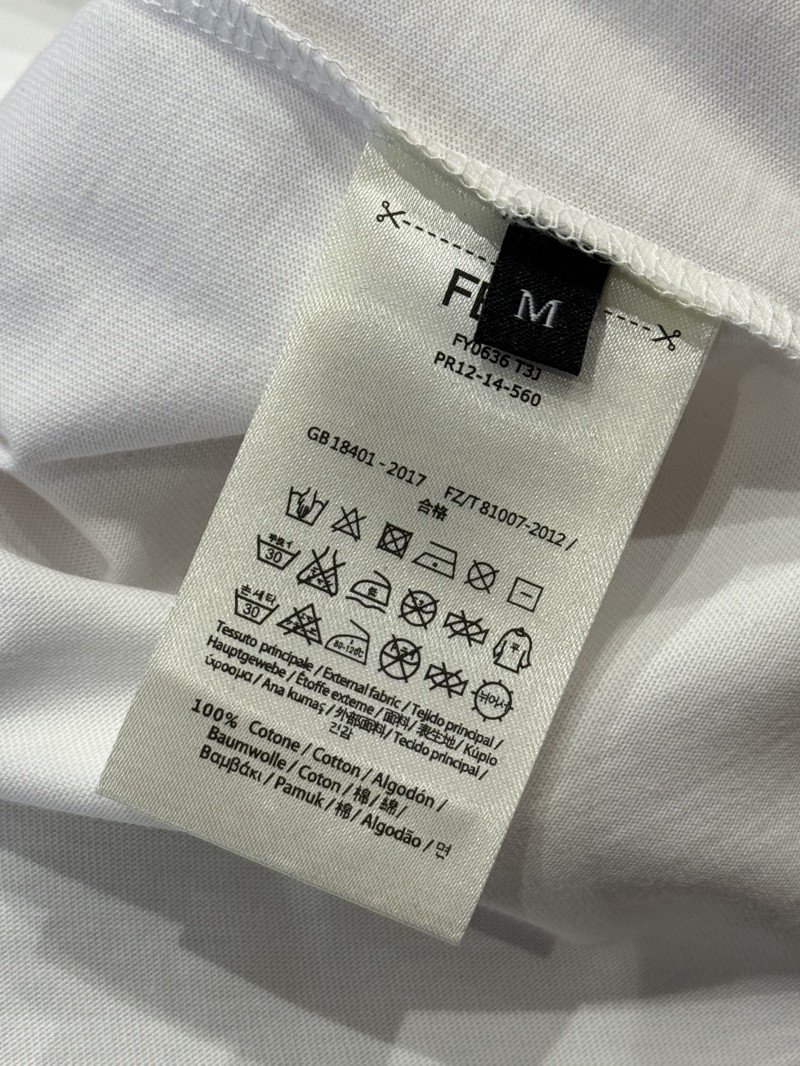 Fendi Pocket Zipper Decorated Cotton Short-Sleeve T-Shirt 2 8