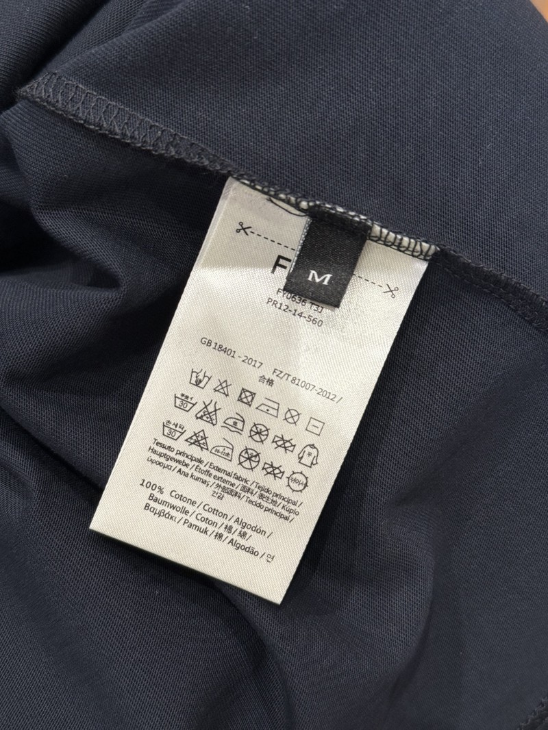 Fendi Pocket Zipper Decorated Cotton Short-Sleeve T-Shirt 3 8