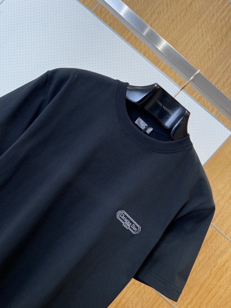 Dior Micro Logo Embroidered Crew Neck Short Sleeve T-Shirt 2 2