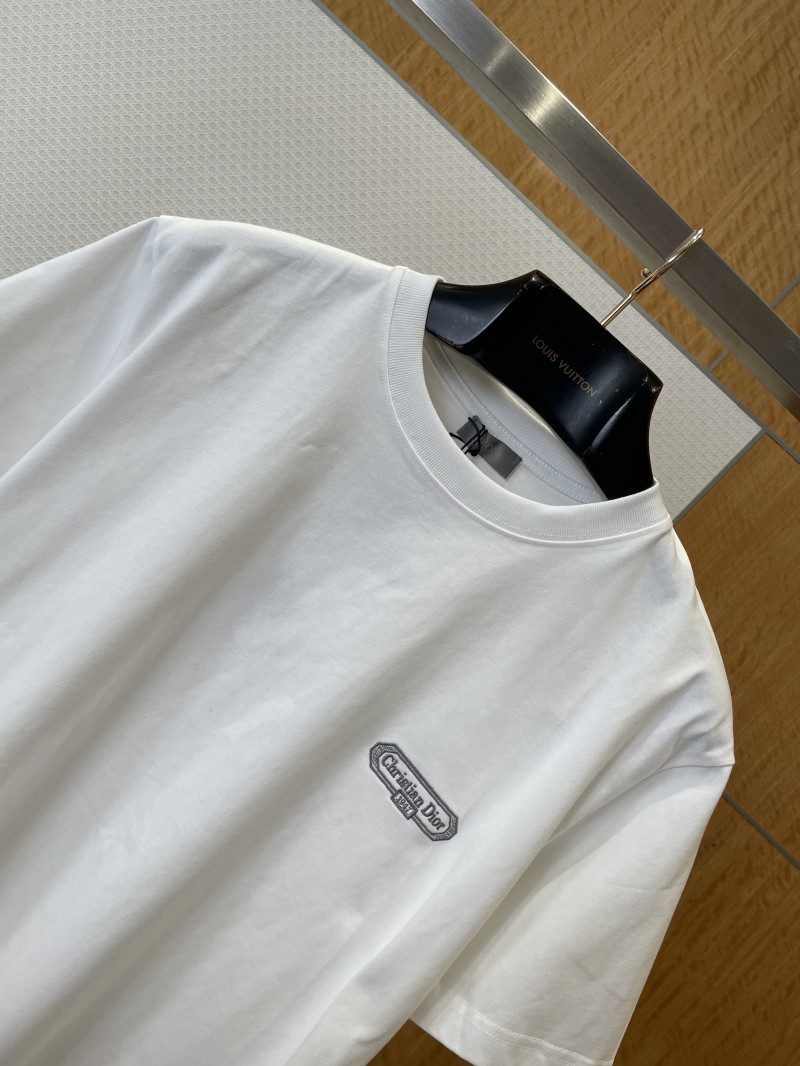 Dior Micro Logo Embroidered Crew Neck Short Sleeve T-Shirt 3 2