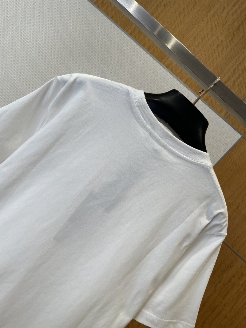 Dior Micro Logo Embroidered Crew Neck Short Sleeve T-Shirt 3 5