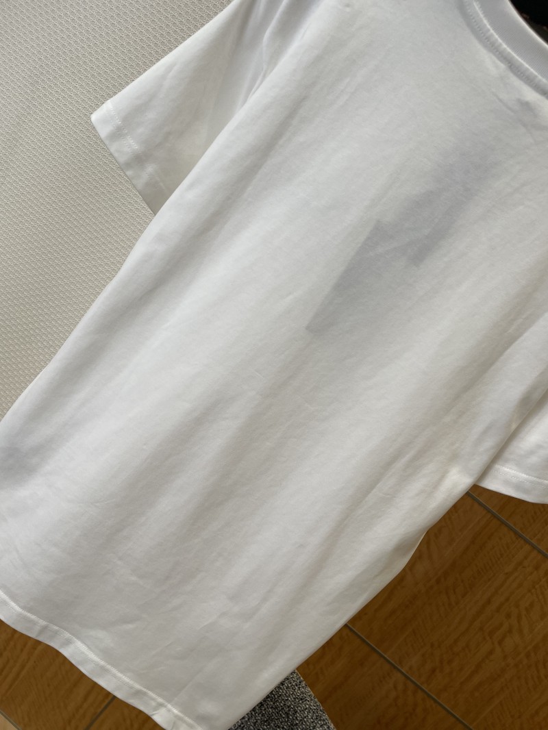 Dior Micro Logo Embroidered Crew Neck Short Sleeve T-Shirt 3 6