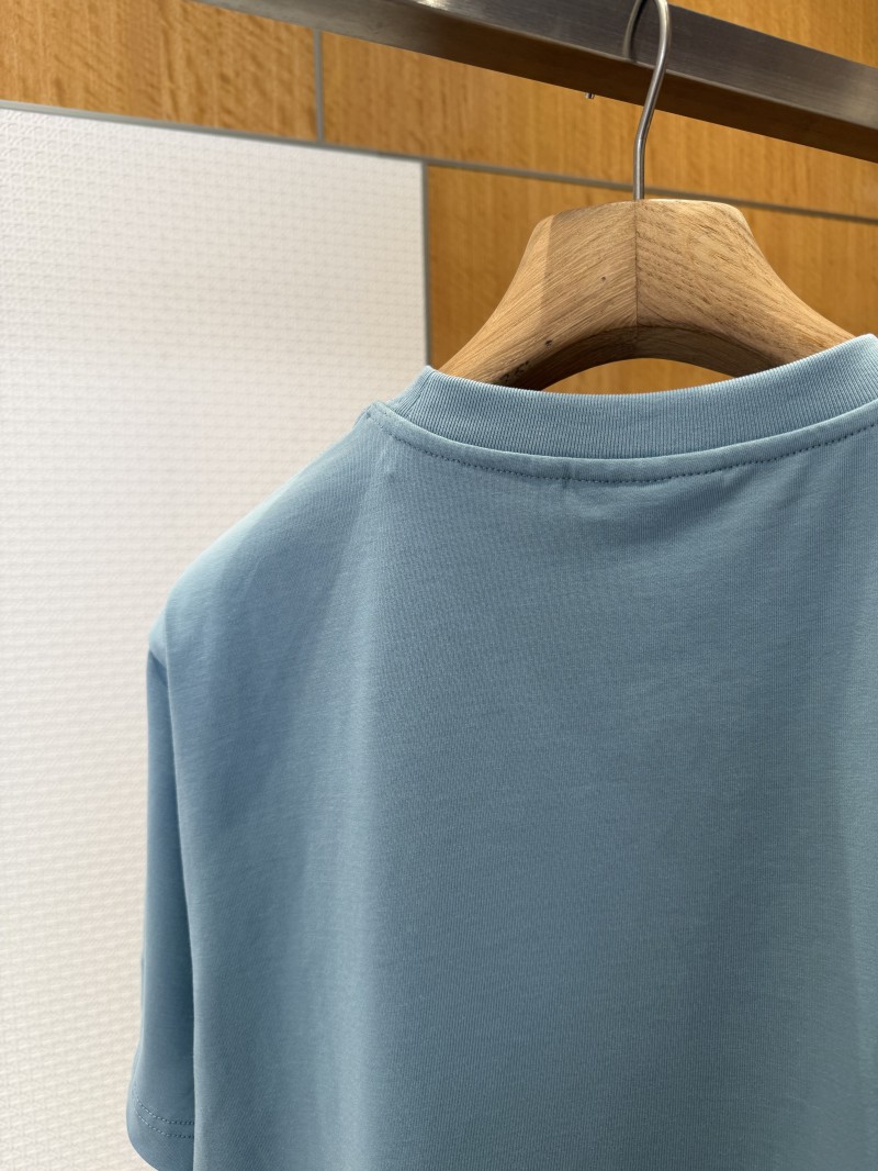 Dior Blue Embroidered Knit Short-Sleeve T-Shirt 8