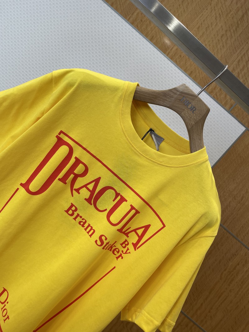 Dior Letter Print Crew Neck Short Sleeve T-Shirt 2